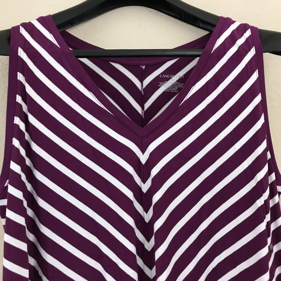 Lane Bryant 1X Top 18 20 Tank Swing V Neck New - Picture 2 of 5